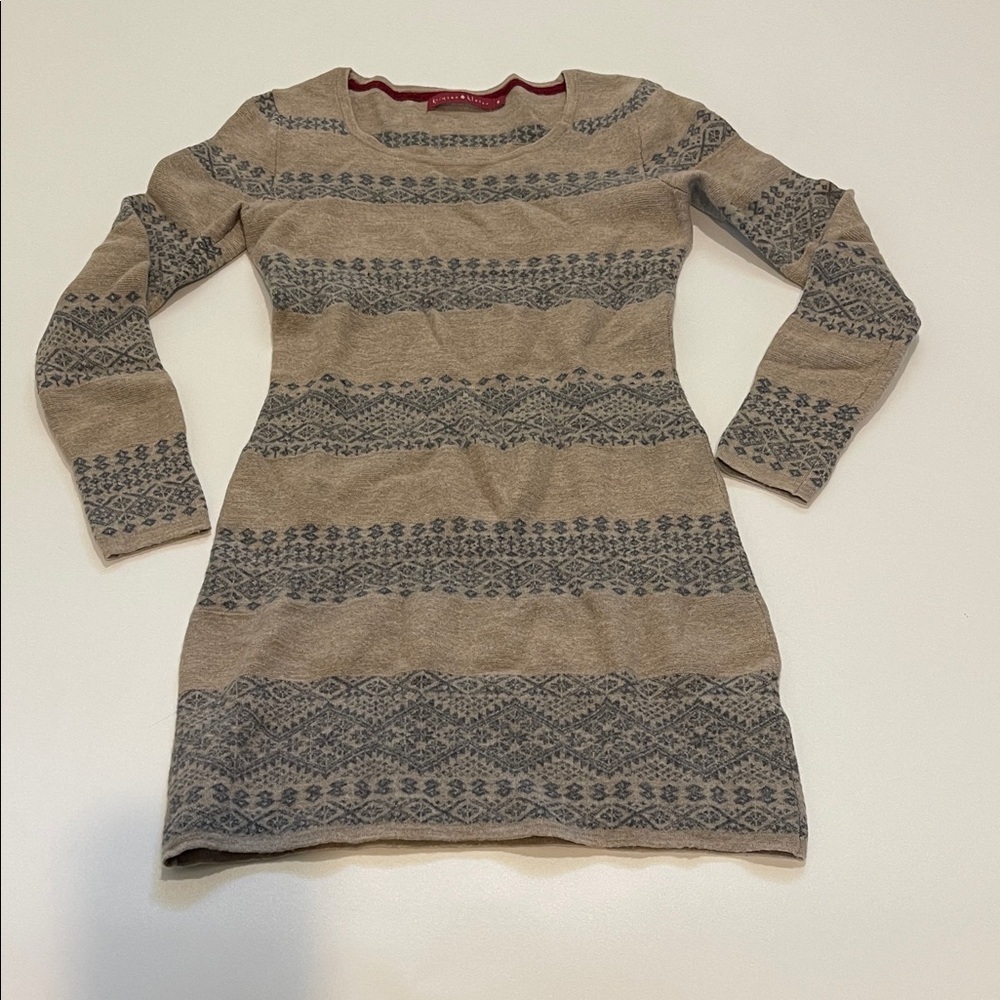 Krimson Klover 100% Wool Long-Sleeve Sweater Dress Lagenlook